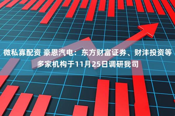 微私寡配资 豪恩汽电：东方财富证券、财沣投资等多家机构于11月25日调研我司