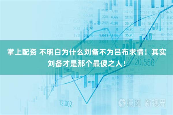 掌上配资 不明白为什么刘备不为吕布求情！其实刘备才是那个最傻之人！